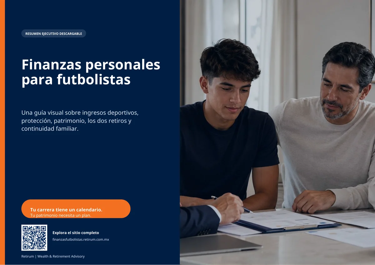 Portada del resumen de Finanzas Personales para Futbolistas de Retirum