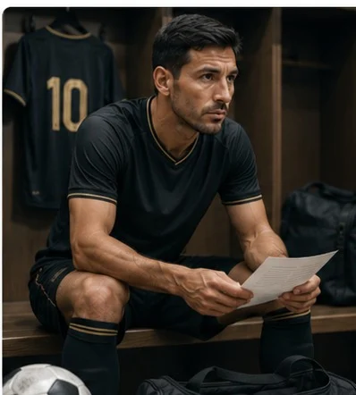 Futbolista reflexionando al finalizar su carrera deportiva